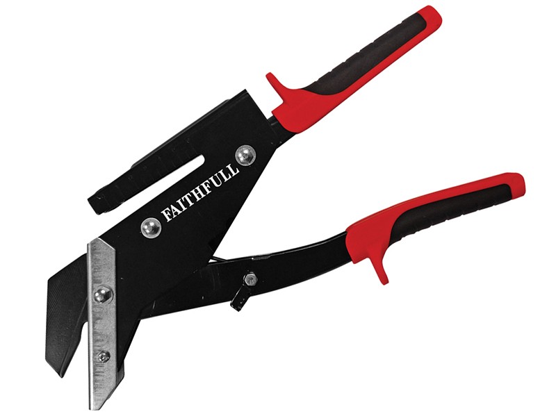 A cutting knife with a steel blade and an ergonomic handle, for general site and workshop use.