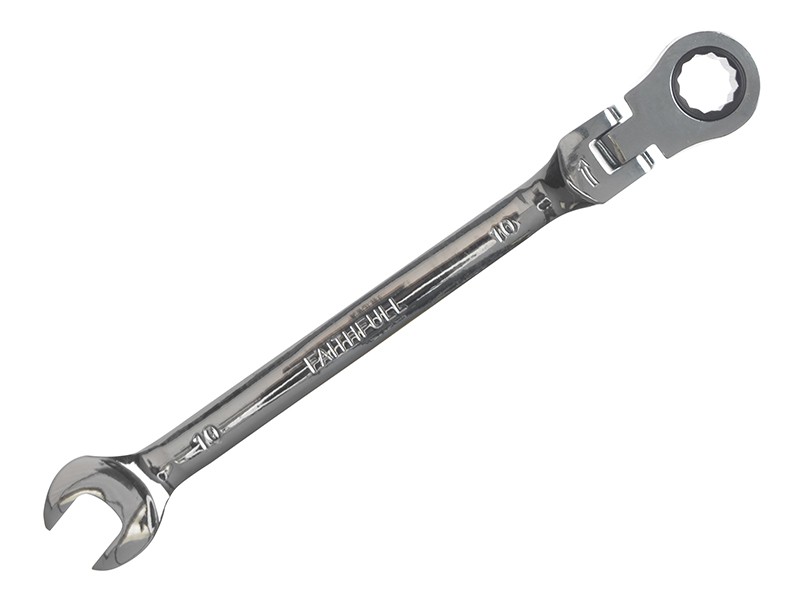 Faithfull FAISPARAT10 Ratchet Combination Spanner Flex Head CV 10mm