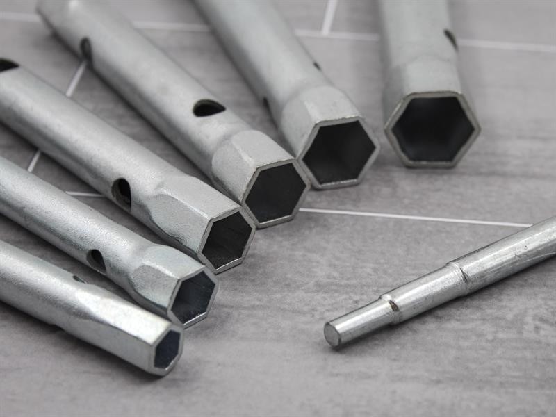 A Faithfull spanner or wrench in chrome vanadium steel, for tightening and loosening nuts and bolts.