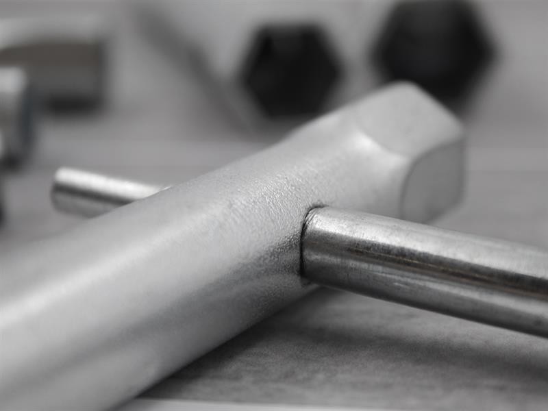 A Faithfull spanner or wrench in chrome vanadium steel, for tightening and loosening nuts and bolts.