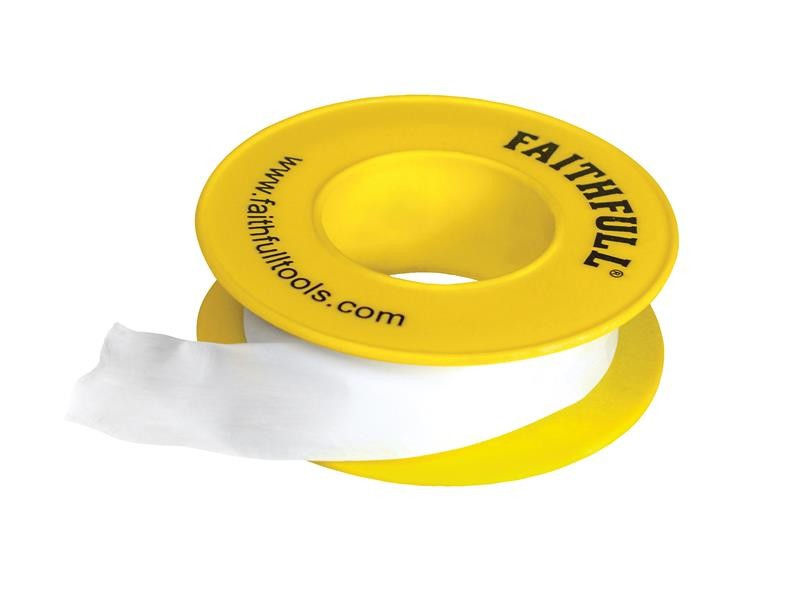 Faithfull FAITAPEPTGAS P.T.F.E Gas Tape 12mm x 5m White (Pack 10)