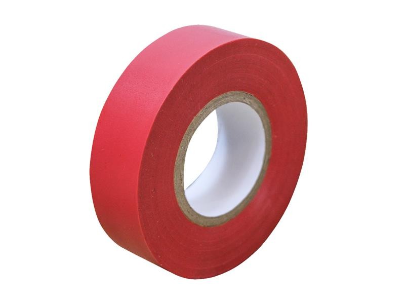 Faithfull FAITAPEPVCR PVC Electrical Tape Red 19mm x 20m