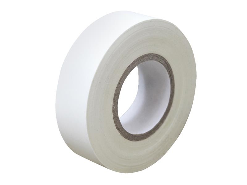 Faithfull FAITAPEPVCW PVC Electrical Tape White 19mm x 20m
