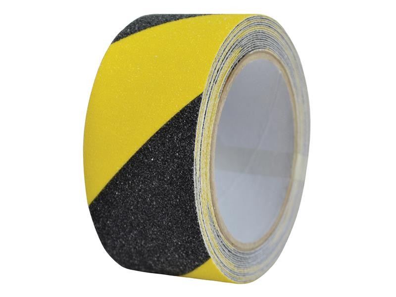 Faithfull FAITAPESTYB5 Anti-Slip Tape 50mm x 5m Black & Yellow Hazard