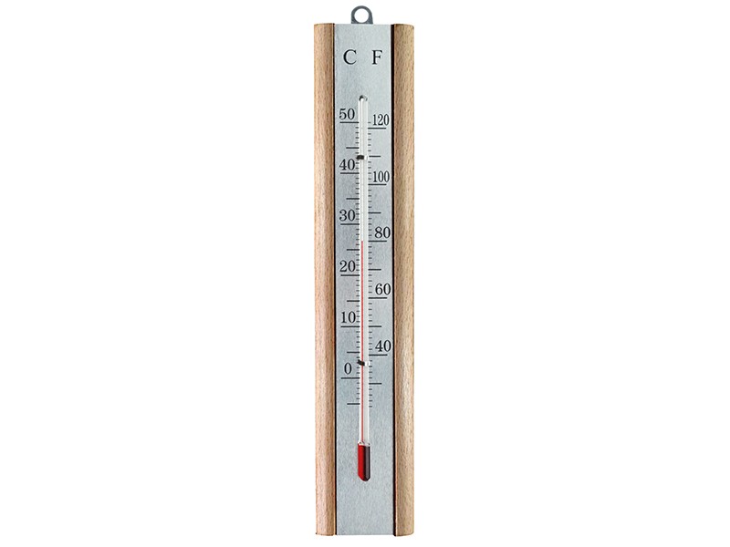 Faithfull FAITHBEECH Thermometer Wall Beech Silver 200mm