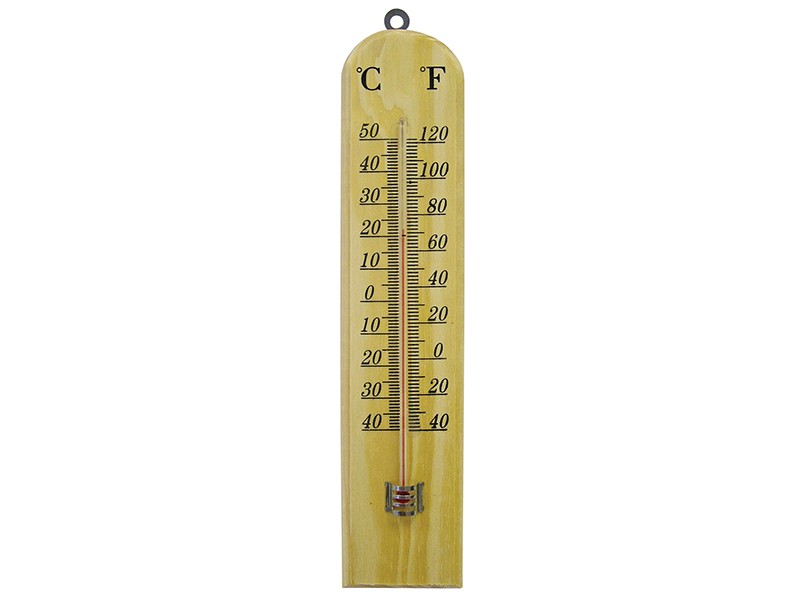 Faithfull FAITHWOODSM Wall Thermometer - Wood 260mm