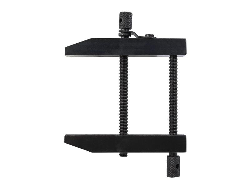 A Faithfull clamp with an adjustable jaw and a screw-tightening mechanism, for holding workpieces in position during cutting, drilling, or bonding.