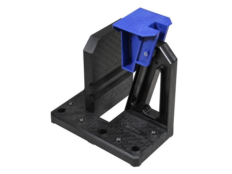 A Faithfull clamp with an adjustable jaw and a screw-tightening mechanism, for holding workpieces in position during cutting, drilling, or bonding.