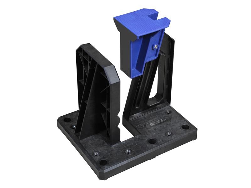 A Faithfull clamp with an adjustable jaw and a screw-tightening mechanism, for holding workpieces in position during cutting, drilling, or bonding.
