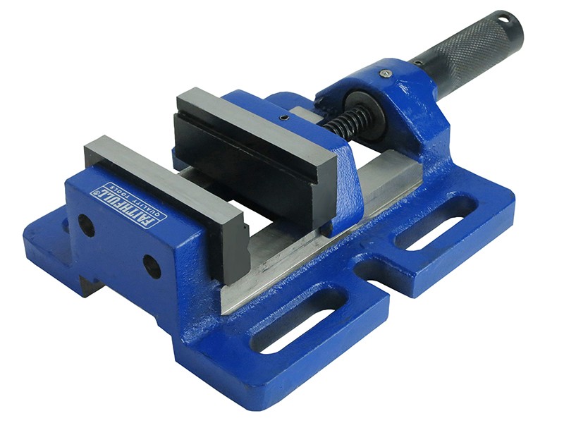 A Faithfull clamp with an adjustable jaw and a screw-tightening mechanism, for holding workpieces in position during cutting, drilling, or bonding.