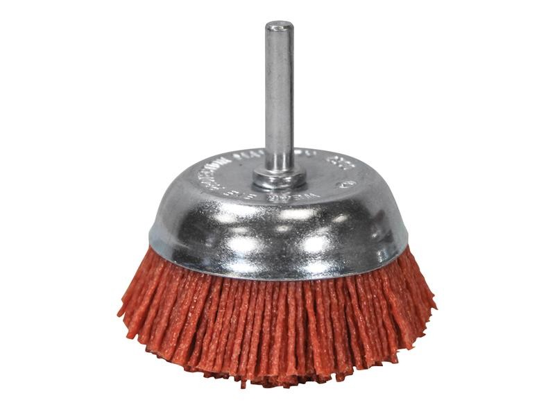 A brush with natural or synthetic bristles and an ergonomic handle, for applying coatings or cleaning surfaces.
