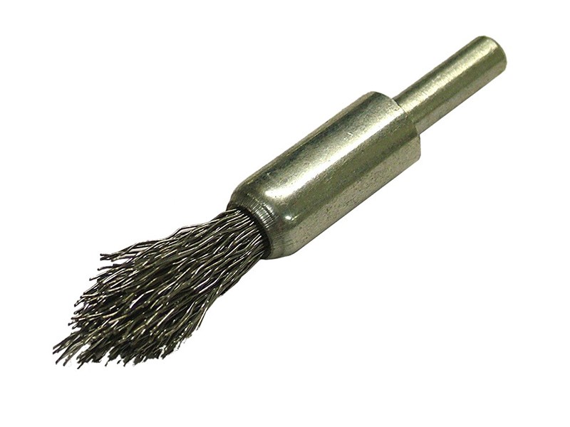 A brush with natural or synthetic bristles and an ergonomic handle, for applying coatings or cleaning surfaces.