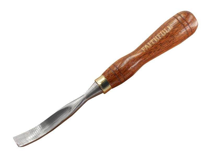 A hardened steel chisel with a bevelled cutting edge and a square-section body, for cutting stone, brick, or timber.