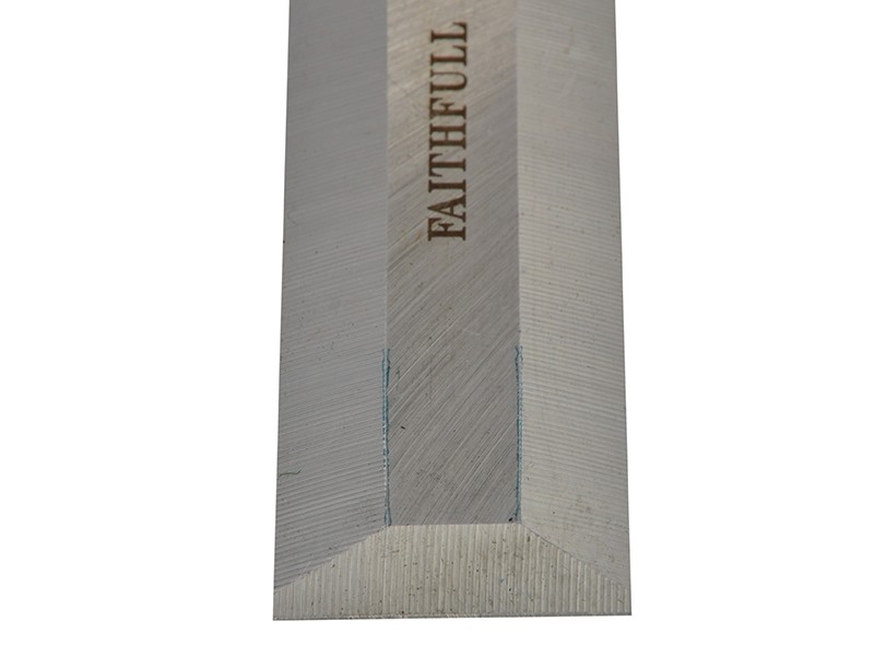 A bevel-edge wood chisel with a hardened steel blade and a polymer or wooden handle, for paring and chopping joints in timber.