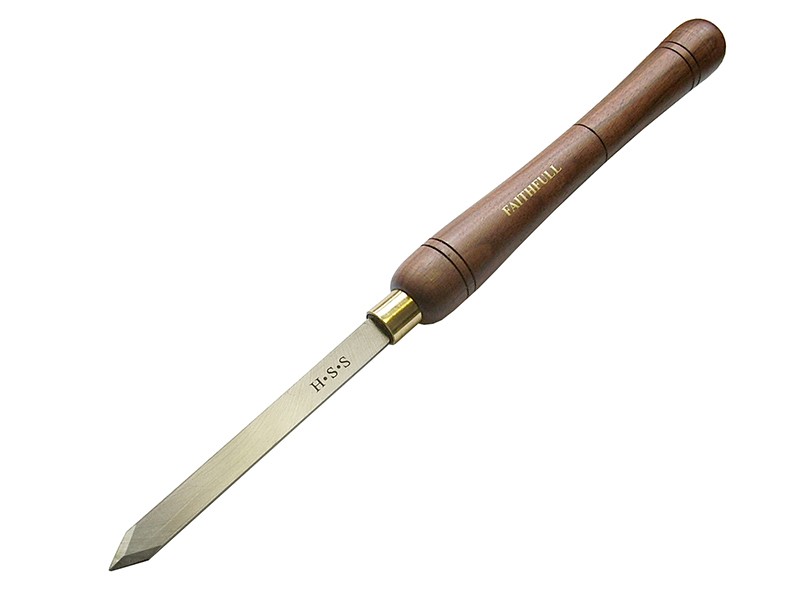 A hardened steel chisel with a bevelled cutting edge and a square-section body, for cutting stone, brick, or timber.