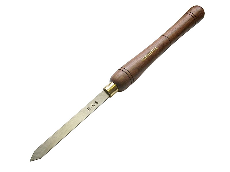 A hardened steel chisel with a bevelled cutting edge and a square-section body, for cutting stone, brick, or timber.