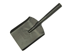 A Faithfull short-handled square-bladed spade with a steel blade and a wooden or fibreglass shaft, for general digging work.