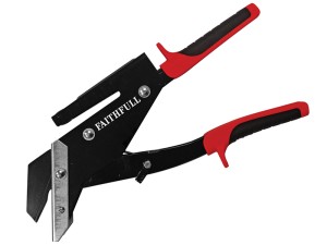 A cutting knife with a steel blade and an ergonomic handle, for general site and workshop use.