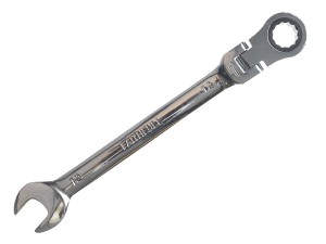 A Faithfull combination spanner with an open-ended jaw at one end and a ring spanner at the other, in chrome vanadium steel.