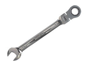A Faithfull combination spanner with an open-ended jaw at one end and a ring spanner at the other, in chrome vanadium steel.