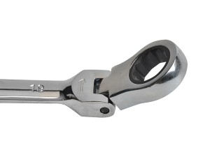 A Faithfull combination spanner with an open-ended jaw at one end and a ring spanner at the other, in chrome vanadium steel.