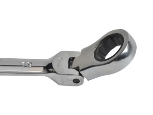 A Faithfull combination spanner with an open-ended jaw at one end and a ring spanner at the other, in chrome vanadium steel.