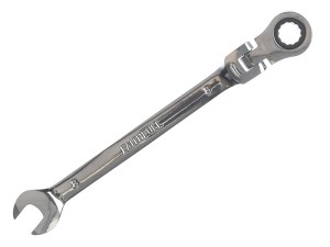 A Faithfull combination spanner with an open-ended jaw at one end and a ring spanner at the other, in chrome vanadium steel.