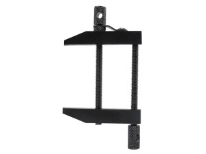 A Faithfull clamp with an adjustable jaw and a screw-tightening mechanism, for holding workpieces in position during cutting, drilling, or bonding.