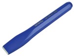 A hardened steel 25mm bolster chisel with a wide flat blade, used for cutting masonry, tiles, and breaking out concrete.