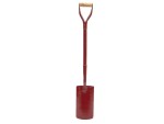 A Faithfull short-handled square-bladed spade with a steel blade and a wooden or fibreglass shaft, for general digging work.