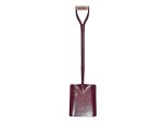 A Faithfull short-handled square-bladed spade with a steel blade and a wooden or fibreglass shaft, for general digging work.