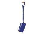 A Faithfull short-handled square-bladed spade with a steel blade and a wooden or fibreglass shaft, for general digging work.
