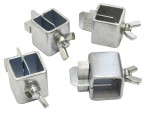 A Faithfull clamp with an adjustable jaw and a screw-tightening mechanism, for holding workpieces in position during cutting, drilling, or bonding.