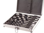A set of 8 Faithfull screwdrivers with colour-coded handles covering a range of flathead and Phillips sizes.,