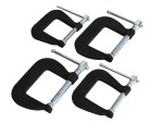 A Faithfull clamp with an adjustable jaw and a screw-tightening mechanism, for holding workpieces in position during cutting, drilling, or bonding.