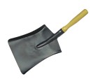 A Faithfull short-handled square-bladed spade with a steel blade and a wooden or fibreglass shaft, for general digging work.