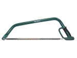 A saw with a hardened blade and a comfortable handle, for cutting timber, metal, or masonry.