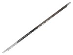 A saw with a hardened blade and a comfortable handle, for cutting timber, metal, or masonry.