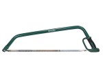 A saw with a hardened blade and a comfortable handle, for cutting timber, metal, or masonry.