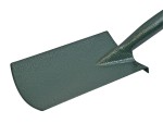 A Faithfull short-handled square-bladed spade with a steel blade and a wooden or fibreglass shaft, for general digging work.