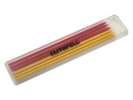 A marking tool with a hardened scribing tip or pencil lead, used for accurately marking cut lines on timber, metal, and masonry.