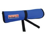 A hardened steel chisel with a bevelled cutting edge and a square-section body, for cutting stone, brick, or timber.