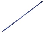 A hardened steel chisel with a bevelled cutting edge and a square-section body, for cutting stone, brick, or timber.