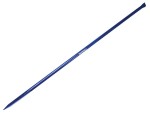 A hardened steel chisel with a bevelled cutting edge and a square-section body, for cutting stone, brick, or timber.