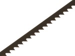 A saw with a hardened blade and a comfortable handle, for cutting timber, metal, or masonry.