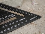A precision steel try square with a hardened blade and a machined stock, used for checking and marking right angles in woodworking and metalwork.