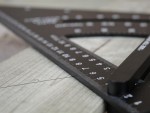 A precision steel try square with a hardened blade and a machined stock, used for checking and marking right angles in woodworking and metalwork.