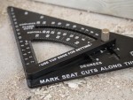 A precision steel try square with a hardened blade and a machined stock, used for checking and marking right angles in woodworking and metalwork.