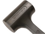 A dead-blow hammer with a shot-filled polymer head that minimises rebound, used for assembly work and striking without marking the surface.