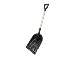 A Faithfull short-handled square-bladed spade with a steel blade and a wooden or fibreglass shaft, for general digging work.